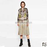 Fashion floral motor biker security bomber jacket wholesale