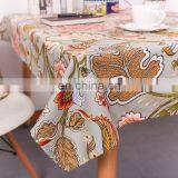 Wholesale Custom Floral Printed Cotton Table Cloth Designs Waterproof Table Cloth thumbnail-2