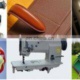 Double Needles Heavy Duty Lockstitch Flat Bed Industrial Sewing Machine for Leather thumbnail-5
