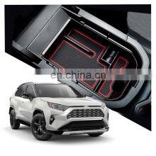 Interior Accessories Parts Silicone Armrest Rest Storage Box Center Control Console Organizer Tray For Toyota RAV4 2009-2018