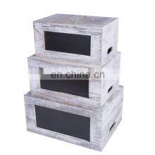 Wooden Crates With Blackboard Retail Display Storage Box Christmas Gift Hampers thumbnail-2