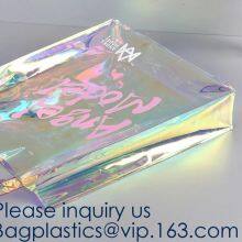 HOLOGRAPHIC, NEON TOTE, PVC BAG, VINYL SHOPPER, TOILETRY, BIKINI, SWIMWEAR, BEACHWEAR thumbnail-2