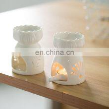 Ceramic Hollow Out Essential Tea Light Aroma Incense Oil Burner for Home Decoration Aroma Lamp Ceramic Essential Oil Burner thumbnail-3