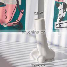 2021 Nordic White Vintage Minimalist Modern Abstract Handmade Medium Torso Sculptures for Home Decor Flower Vase thumbnail-4