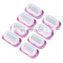 8 Cartridges/pack Shaving Blade For Women Germany Stainless Blade 4 Layers Private Label Hair Remover Safety Razor GF-0328