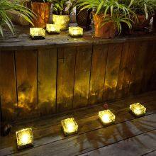 Top Grace Waterproof Anti Moisture Decoration Underground Pavement Garden LED Solar Brick Light thumbnail-3