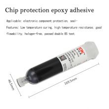 Halogen-free chip protective adhesive, low-temperature curing electronic component sealant, solder pad protective epoxy adhesive