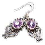 AMETHYST EARRING ,925 sterling silver jewelry wholesale,WHOLESALE SILVER JEWELRY,SILVER EXPORTER,SILVER JEWELRY FROM INDIA