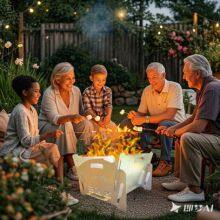 Portable Charcoal Camping Stove & BBQ Grill | Steel Charcoal Fire Pit & Fire Place thumbnail-5