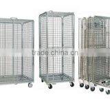 Foldable Metal Security Hotel Housekeeping Maid Cart Trolley thumbnail-3