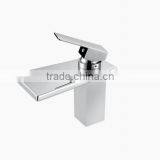Tall Bathroom Basin Mixer Tap Chromed Polished Waterfall Sink Faucet thumbnail-5