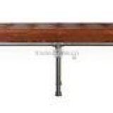 Retro Modern Style Leather Seat Bench With Iron Pipe Style Stand