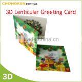 Factory Supply 3D Lenticular Pritning 2016 New Yesr Greeting Card