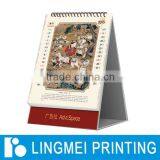 2015 Spiral Bound Desk Calendar Printing,Guangzhou Printing