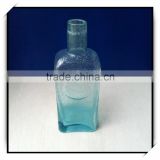square spraying blue colored glass wine bottles DH347