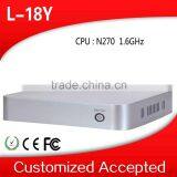 Factory price nuc computer mini pc dual lan barebone mini pc L18Y N270 2G RAM 32G SSD Support 3G and WiFi (LBOX-525)