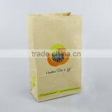 China Brown Kraft Paper Food Bags Take Away Fast Food Paper Bag