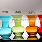Small Colored Glass Flower Vases Art Glass Collection Vase thumbnail-1