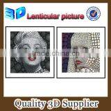 3D Lenticular Picture for Marilyn and Lady Gaga for Living Room