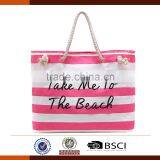 New Design Fashion Canvas Beach Bag for Ladies thumbnail-2