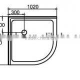 North America AUS Market UPC/cUPC Certified Upc Round Shower Base, Fiberglass Tray, Shower Basin thumbnail-2
