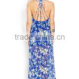 High Quality Printed Halter Long Dresses Women Fashion Style thumbnail-3