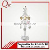 Dismountable Glass Christmas Tree With Heart-shaped Pendants