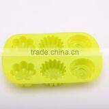 6 Flowers Silicone Muffin Cups Handmade Soap Molds Biscuit Chocolate Ice Cake Baking Mold Cake Pan thumbnail-3