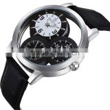 SKONE 9274 hot selling transparent multiple time zone watch