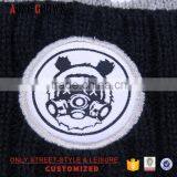 Custom Acrylic Cuff Beanie Knitted Hat With Custom Patch thumbnail-4