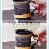 Handmade Pottery Mug, Clay Mug, Black Pottery Mug, Wheel Thrown Tea Mug thumbnail-1