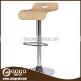 Wooden High Leg Bar Stool Chair thumbnail-1