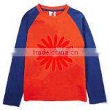 Custom Logo Imprinted Boys Red Flower Long Sleeve T-shirt Boys33 thumbnail-1