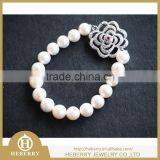 New Design Jewelry Pearl Bead Bracelet With 925 Sterling Silver Buckle for Wedding Gift thumbnail-1