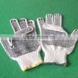 Standard Dot Men's Work Labor White Gloves Breathable Hand Dot White Cotton Knit Gloves Factory Knitted Working GLoves