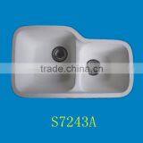Small Double Kitchen Sink, Acrylic Solid Sink, Resin Kitchen Sinks