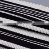 High Quality 100% Rayon Yarn Dyed Stripe Rib Knit Fabric thumbnail-3