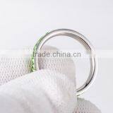 316L Stainless Steel Peridot Green Cubic Zirconia CZ Eternity Wedding 4MM Band Ring thumbnail-3