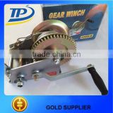 2500lbs hand crank steel gear cable wire winch,gear manual winch for boat