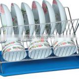 Metal Dish Rack With Plastic Tray