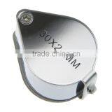 2016 New Design 30X 21mm Silver Colored Diamond Loupe Handheld Jewelry Magnifier thumbnail-3