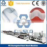 CE CERTIFICATE POLYCARBONATE HOLLW PROFILE MAKING MACHINE, PC HOLLOW CORRUGATED ROOF TILE PRODUCTION LINE thumbnail-1