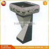 Small Oval Granite Corner Synthetic Stone Bathroom Sink thumbnail-5