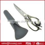 Soft Grip Tpr Handle Kitchen Scissors With Magnetic Holder thumbnail-1