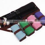 Factory Wholesale Roll Up 48 Slots Pencil Pouch Canvas Pencil Case thumbnail-5