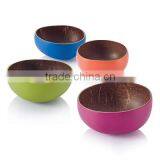 High Quality Eco Friendly Vietnamese Lacquer Natural Inside Outside Color Coconut Bowl thumbnail-1