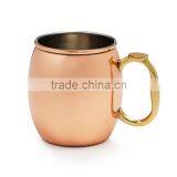 BPA FREE GENUINE COPPER 100% SOLID COPPER MOSCOW MULE DRINKING MUG, GENUINE COPPER MUG FOR GINGER VODKA, BEER, MOSCOW MULE thumbnail-1