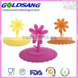 New Design Flower Shape 10cm Dia Silicone Cup Lid thumbnail-3