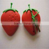 New Design Strawberry Silicone Key and Coin Bag Key Holder Promotion Gift thumbnail-6