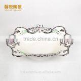 Hotel Used Dinnerware Porcelain Plates,deep Fruit Plate Golden Porcelain thumbnail-3